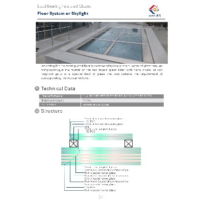 Load Bearing Insulated Glazed Floor System Or Skylight