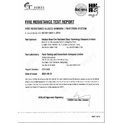 60mins-Fire Resistance Glazed Window/Partition System